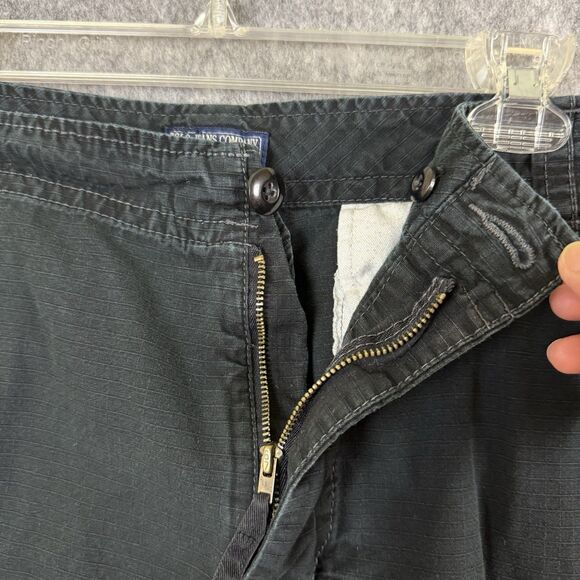 Polo Jeans Company Ralph Lauren Cargo Shorts RipStop Mens 42 Black 90s Utility - Picture 2 of 12